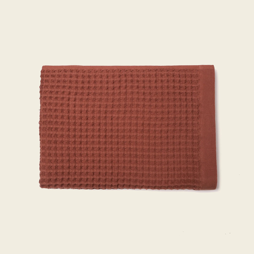 WAFFLE BATH TOWEL - CLAY