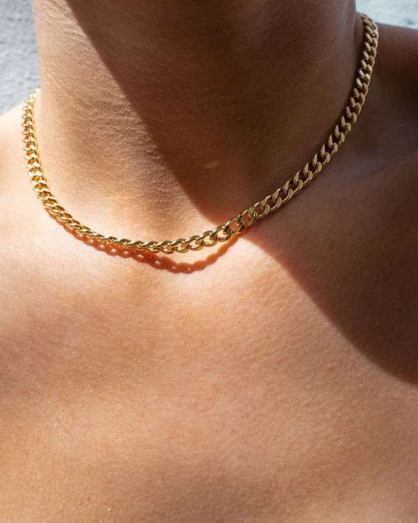 THE CLASSIQUE SKINNY CURB CHAIN (5mm) - GOLD