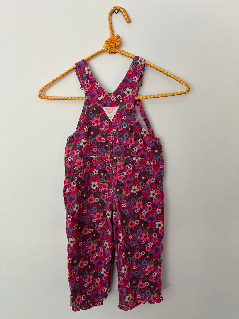 FLORAL OVERALLS / 18M