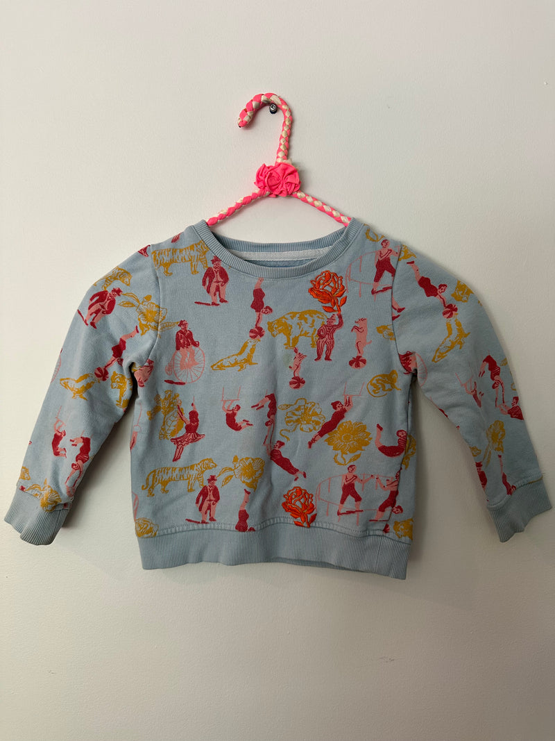 SWEATER w FUN PRINT / 3-4Y