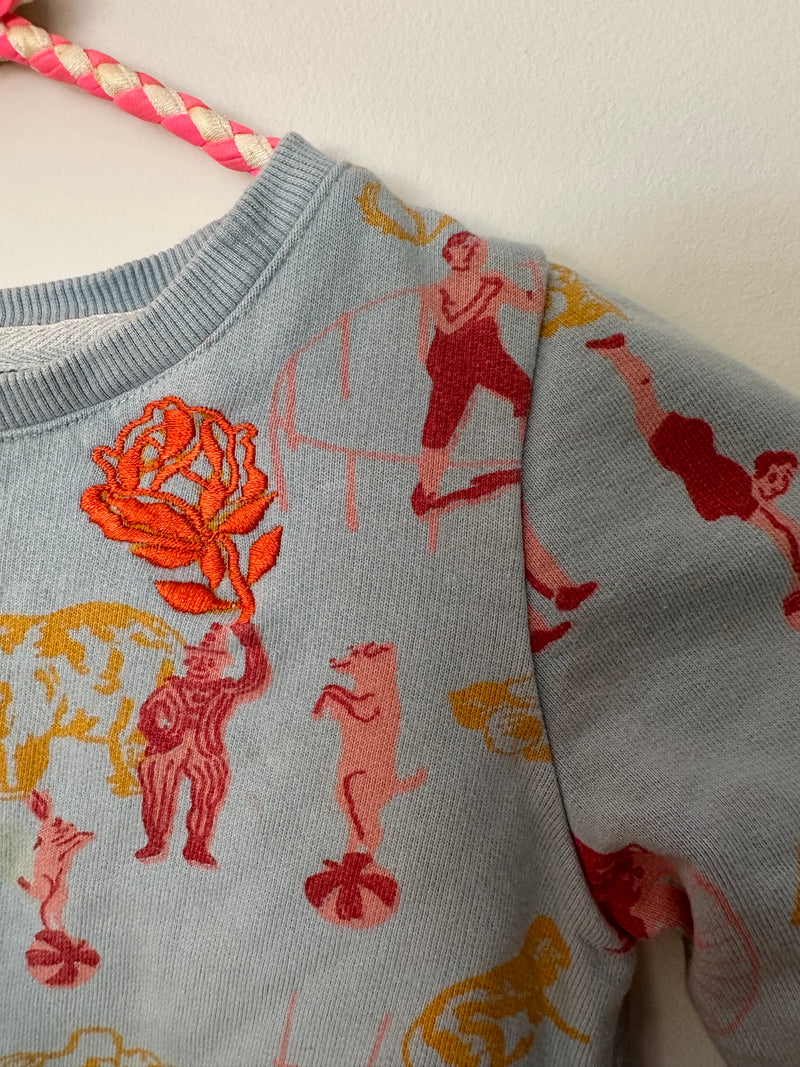 SWEATER w FUN PRINT / 3-4Y