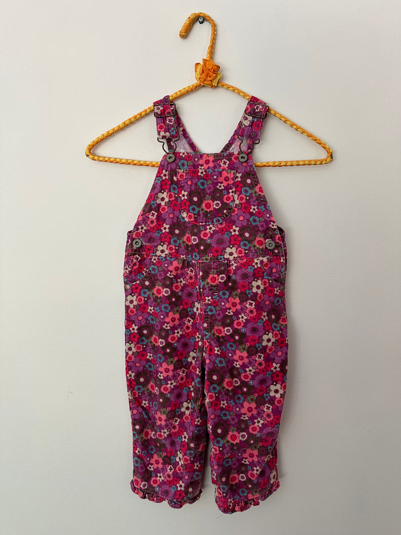 FLORAL OVERALLS / 18M