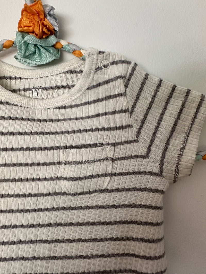 STRIPED ROMPER / 0-3M