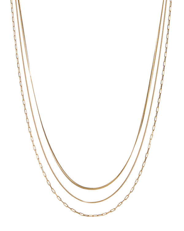 THE CHANDON MULTI CHAIN CHARM NECKLACE - GOLD