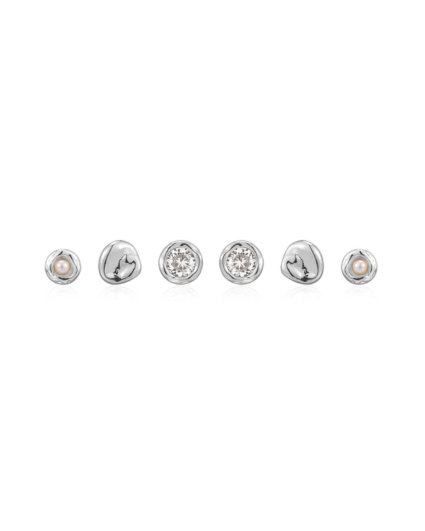 ECLECTIC STUDS SET - SILVER