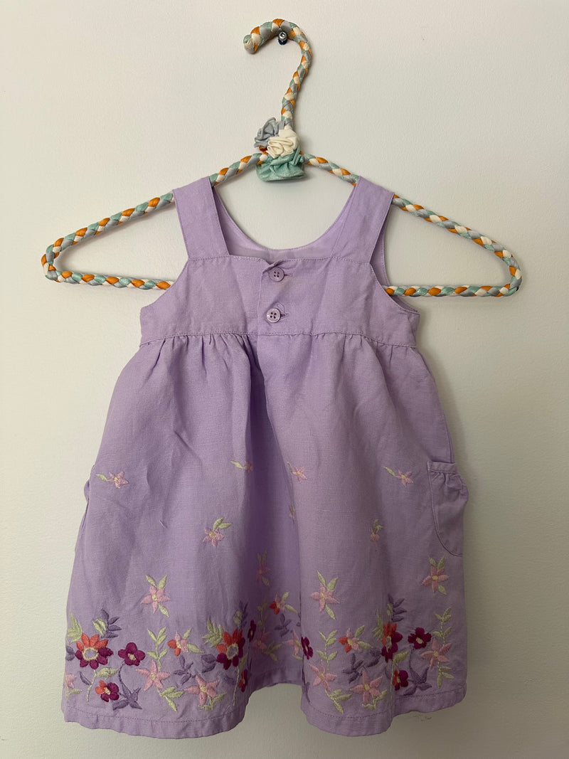 LINEN DRESS w/BLOOMERS / 6-12M