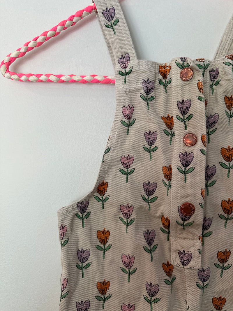 FLORAL OVERALLS / 2-3Y *please read*