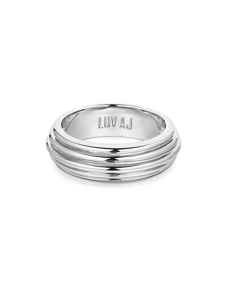 REMY RIDGED RING - SILVER - SIZE 5