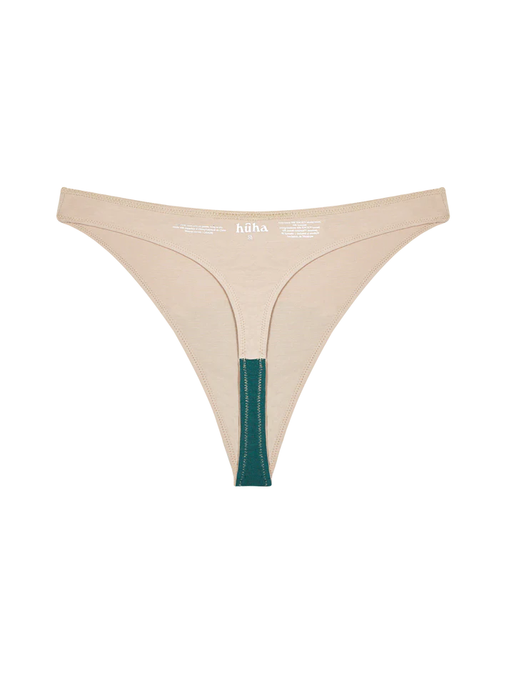 HIGH RISE THONG - BEIGE