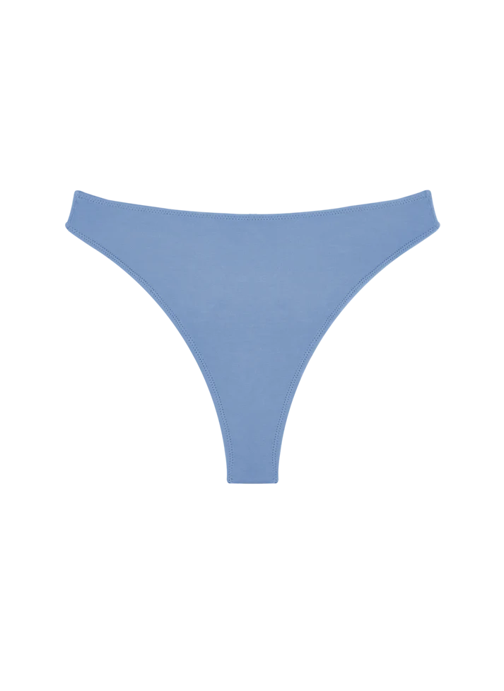 HIGH RISE THONG - HYDRANGEA BLUE