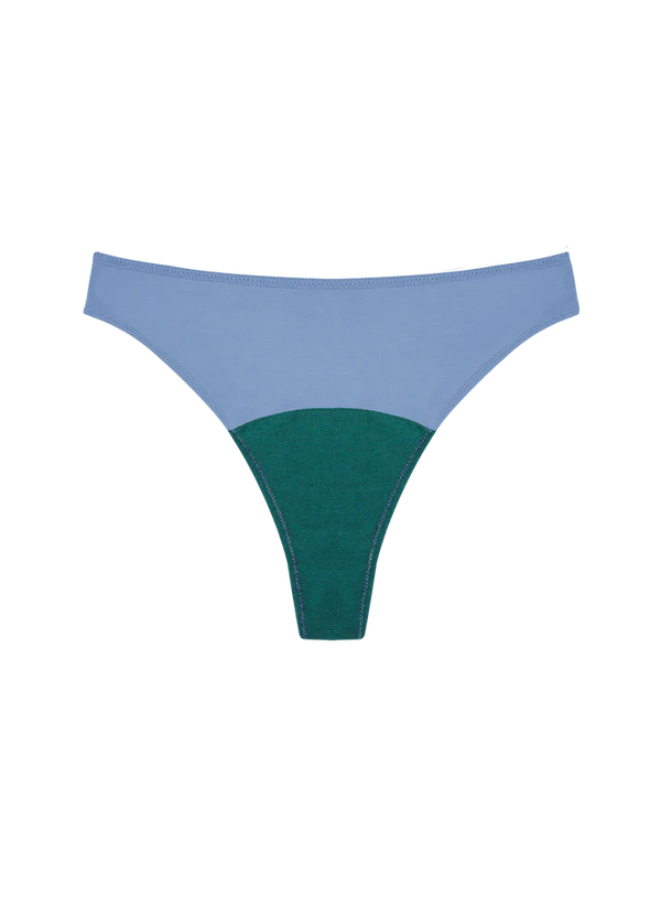 HIGH RISE THONG - HYDRANGEA BLUE