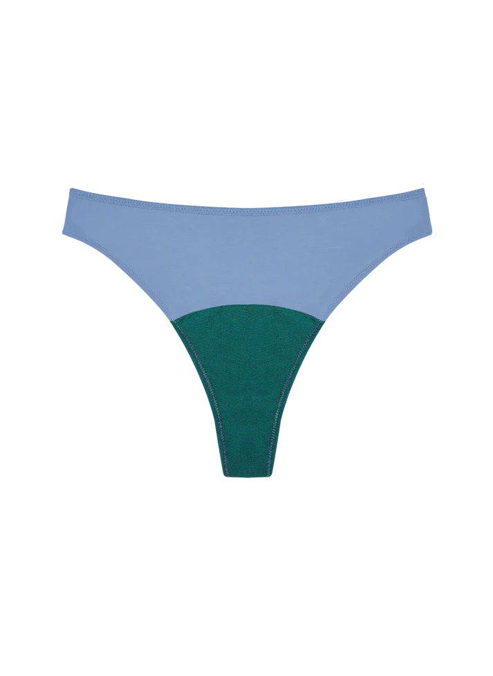 HIGH RISE THONG - HYDRANGEA BLUE