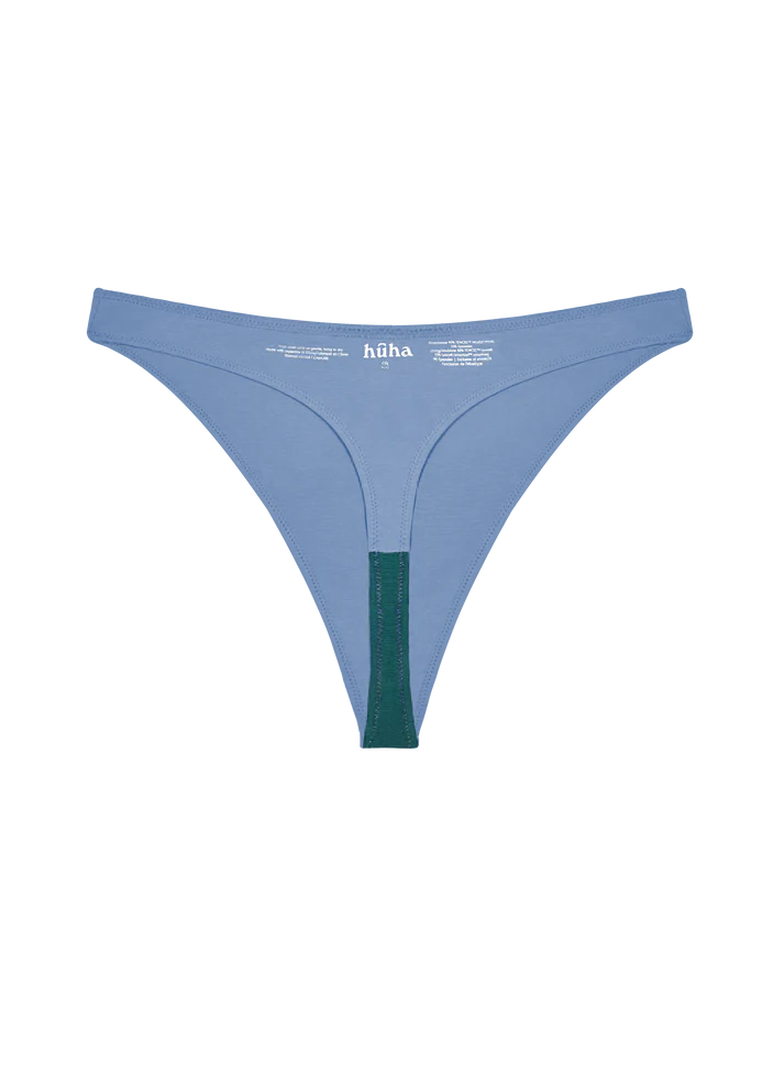 HIGH RISE THONG - HYDRANGEA BLUE