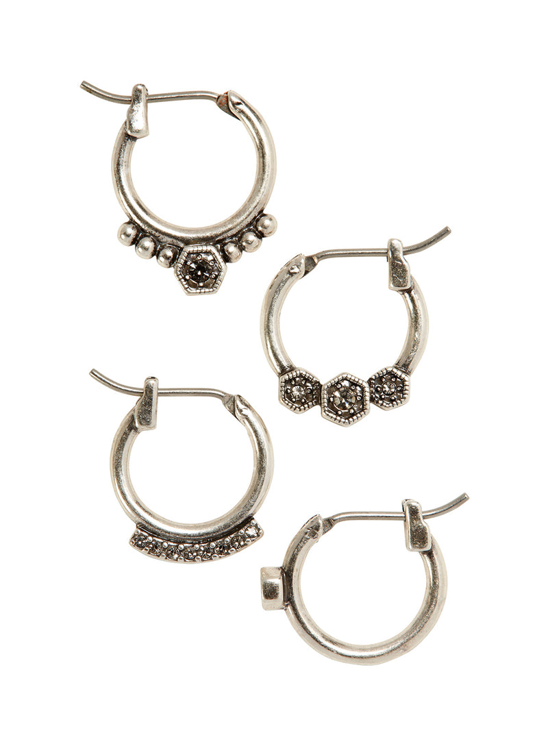 FULL BLOOM EARRING SET - SILVER