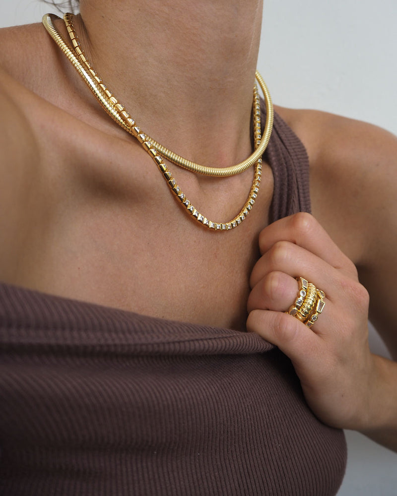 MINI FLEX SNAKE CHAIN NECKLACE - GOLD