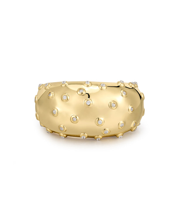 PAVE MOLTEN RING - GOLD