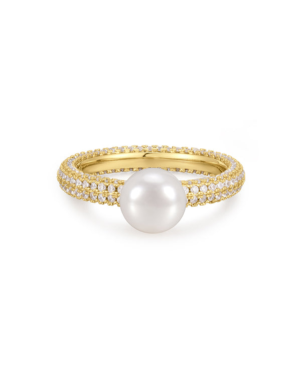 PEARL PAVE AMALFI RING