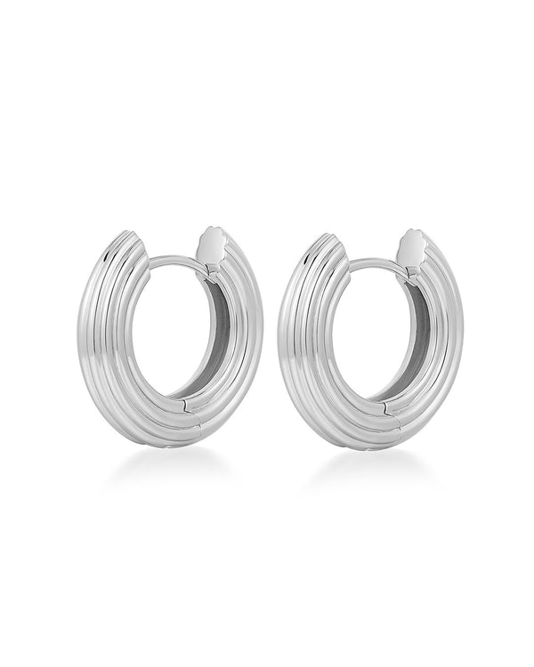 MINI RIDGED AMALFI HINGE HOOPS