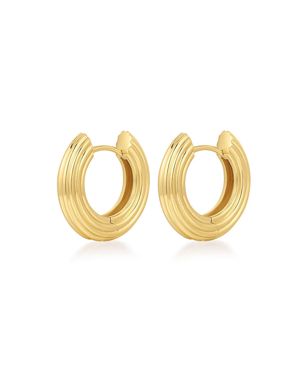 MINI RIDGED AMALFI HINGE HOOPS