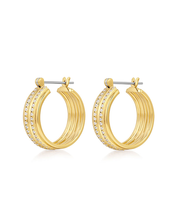 RIDGED POSITANO HOOPS