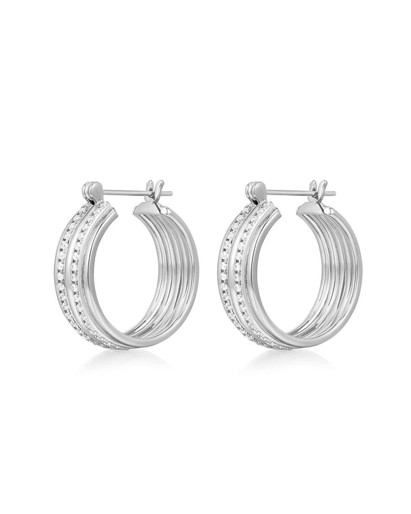 RIDGED POSITANO HOOPS