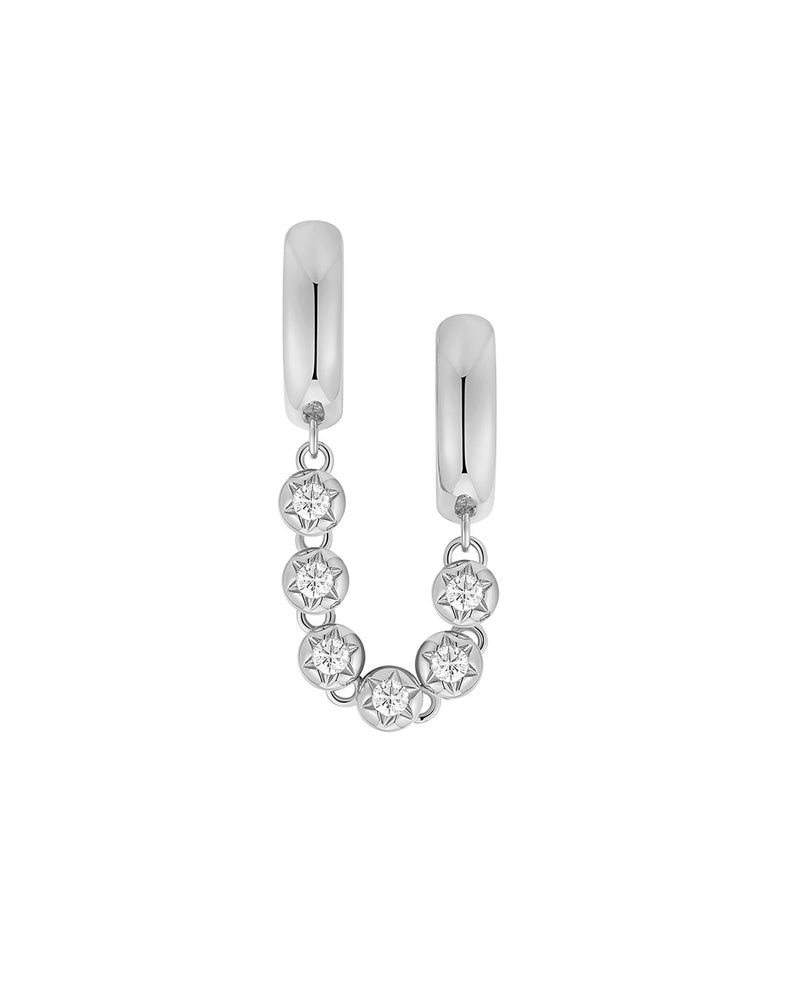 ROSE BUD DOUBLE HOOPS