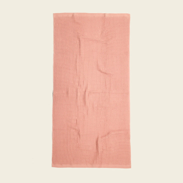 WAFFLE BATH TOWEL - TERRACOTTA