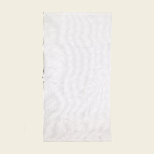 WAFFLE BATH TOWEL - WHITE