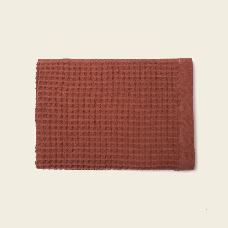 Simple Waffle Towels - Terracotta