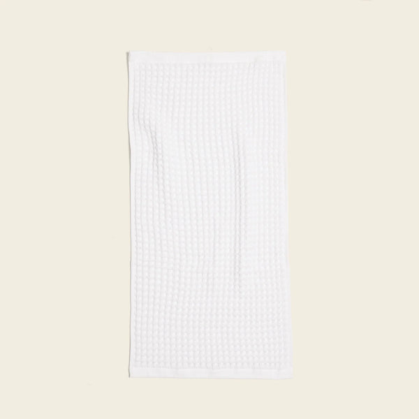 WAFFLE HAND TOWEL - WHITE