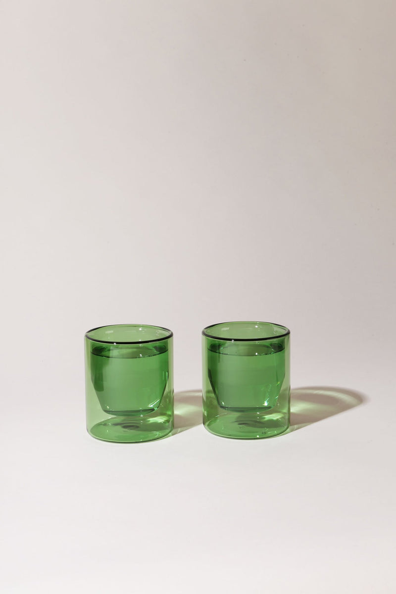 DOUBLE-WALL VERDE GLASS SET