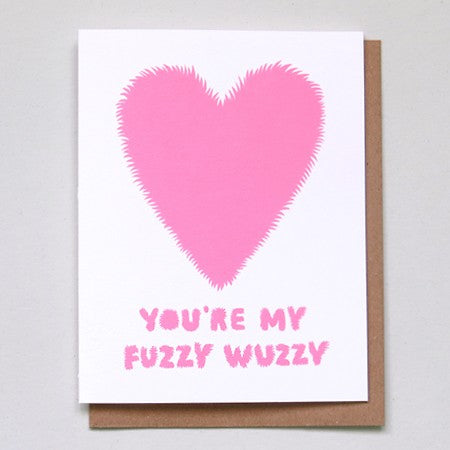 FUZZY HEART CARD